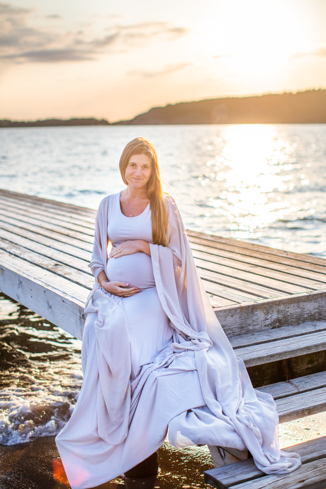 gravidfoto göteborg solnedgången gravidklänningar